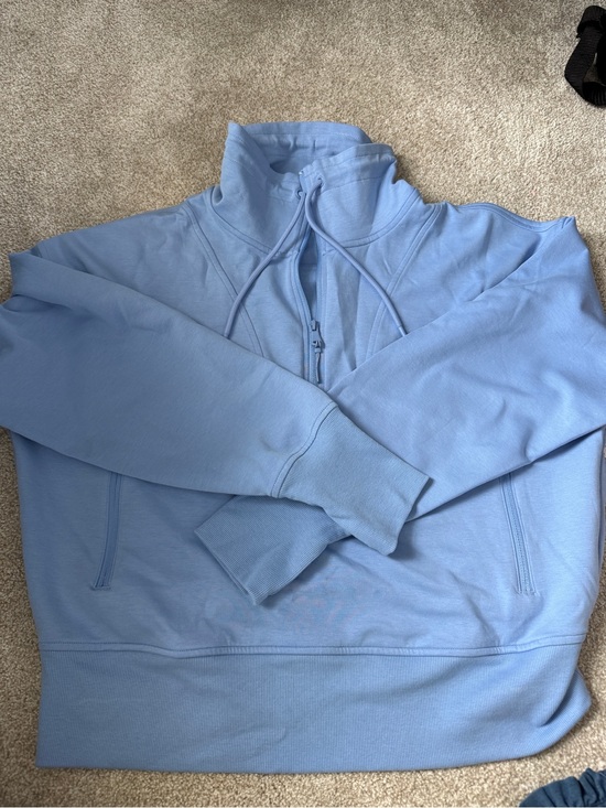 Old Navy Tops - Light Blue Women’s Pullover Quarter-Zip Sweater